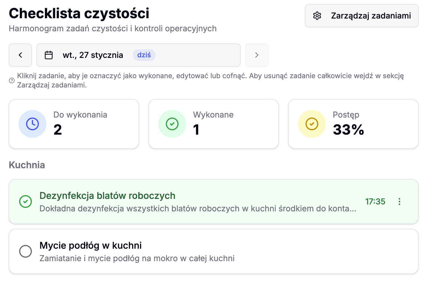 Kontrola czystości w Atesto
