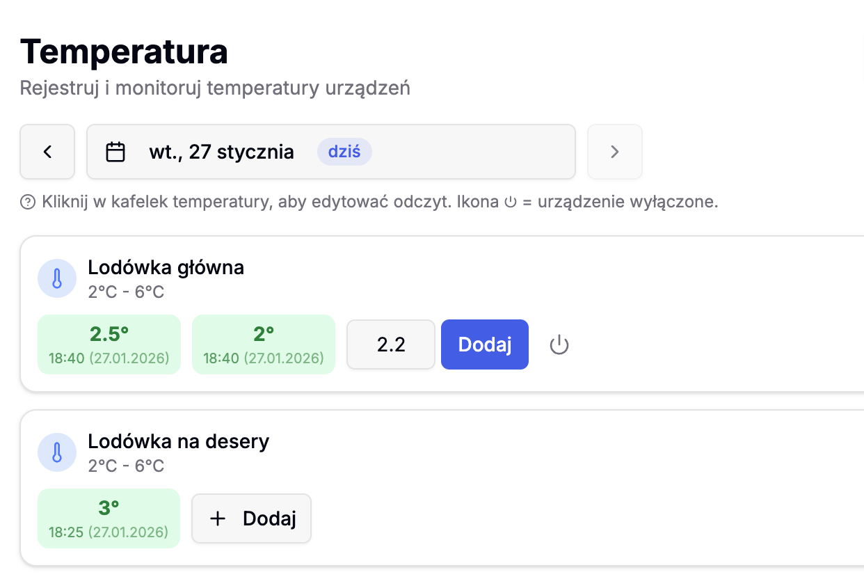 Monitoring temperatur w Atesto